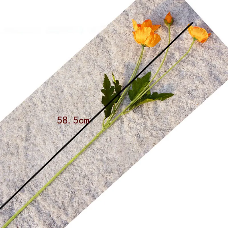 Mini Poppies Artificial Flower Simulation Silk Fake Flower Home Party Wedding Decoration Photography Decorative Flowers Prop New