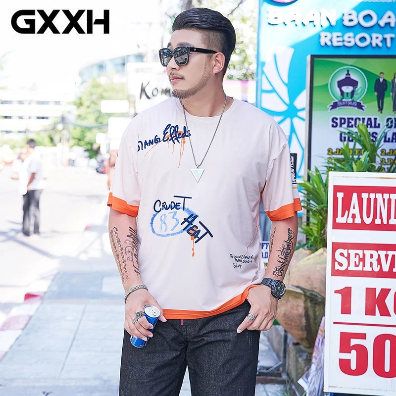 GXXH 2020 Летний стиль граффити Vetements футболки Puls размер 4xL хлопок Повседневная