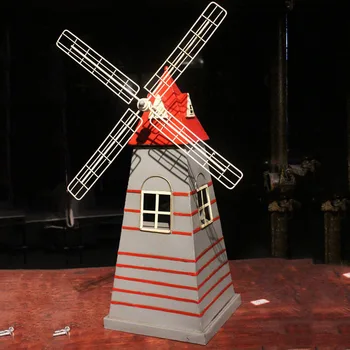 

Vintage windmill model furnishing creative handmade crafts bedroom decoration photography props