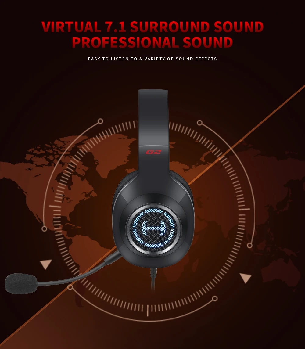 Edifier G2 II игровая гарнитура музыкальные стереонаушники наушники 7,1 Virtual Surround Sound проводные наушники HD микрофон