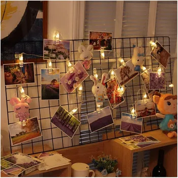 

1.5M 10 LED Hanging Card Picture Clips Photo Pegs String Light Lamp Indoor Decor Home Decoration Accessori герлянда гирлянда X2