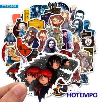 

50pcs US TV Stickers Thrones Game Ice and Fire Fantasy Epic War Style for Mobile Phone Laptop Luggage Case Helmet Anime Stickers