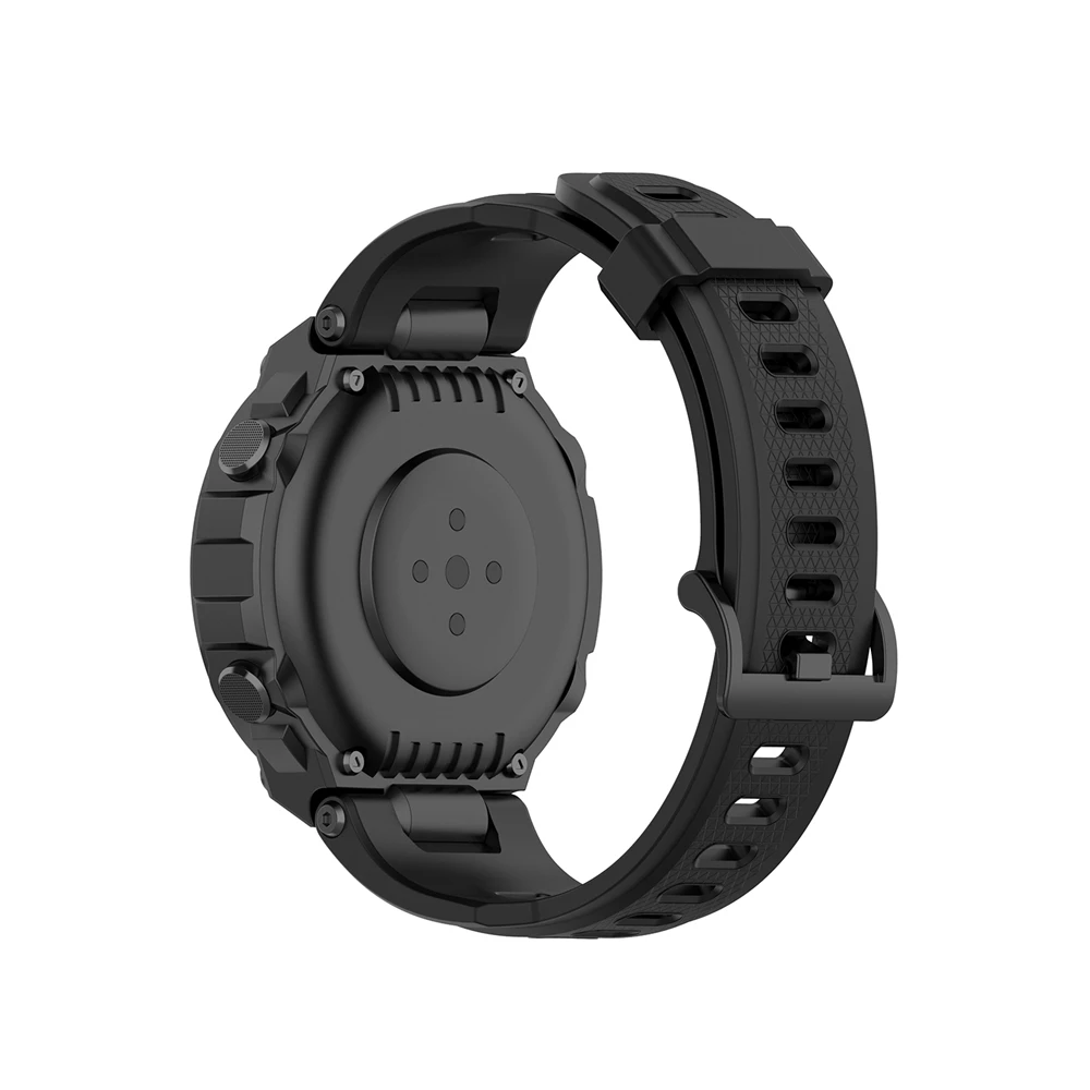 Replacement Strap For Huami Amazfit T rex Strap Silicone Watchband For Amazfit T-Rex/T-Rex Pro Strap With Black Protector Case