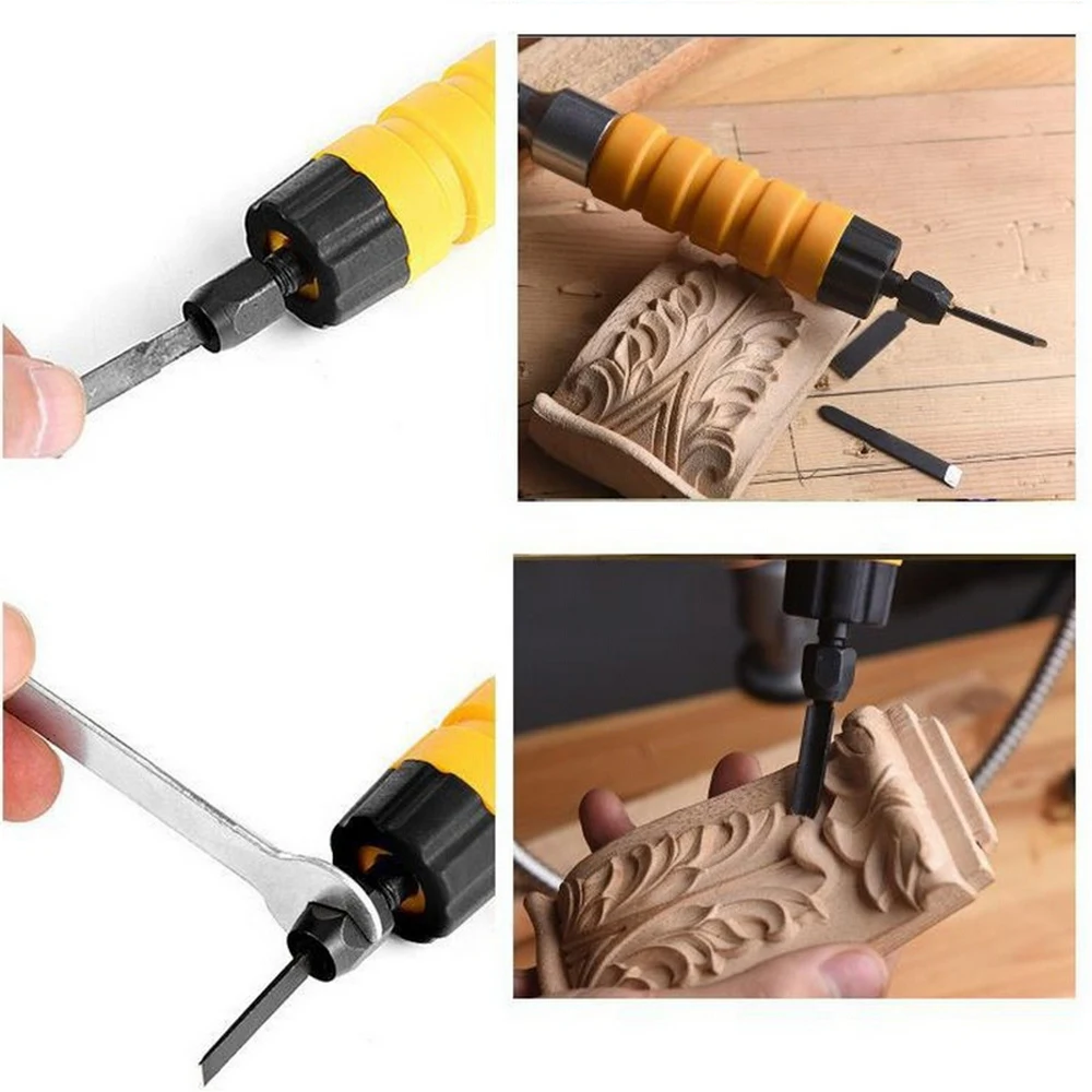 Electric Woodworking Carving Knife Tool Furniture Antique Potted Plants Figures Carving Handle Wood Knife Table Grinding