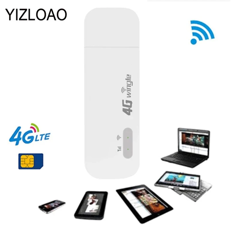 YIZLOAO 4G 3G USB Wifi Router 4G FDD Car USB Modem Mini Stick Date Card Mobile Hotspot Broadband WI-FI Dongle
