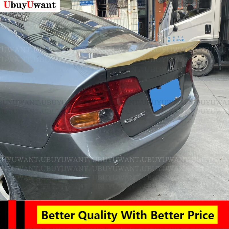 For HONDA CIVIC 8th 2006 2011 R Style Spoiler ABS Material Primer Color