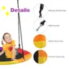 40" 770 lbs Flying Saucer Tree Swing Kids Gift w/ 2 Tree Hanging Straps Colorful  OP70579CL 5