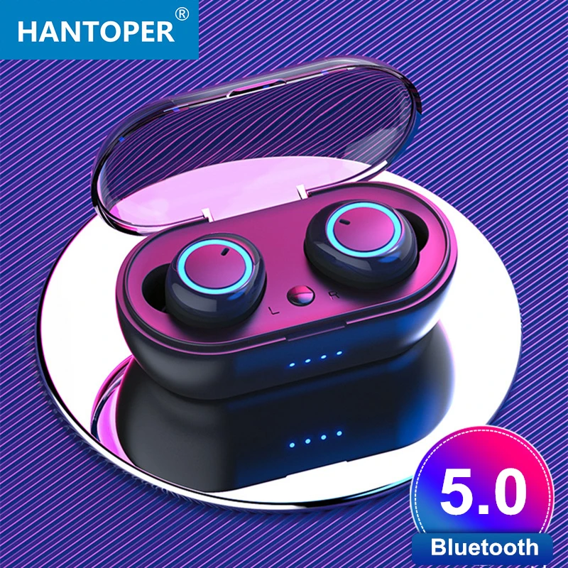 HANTOPER TWS мини беспроводные наушники невидимые Bluetooth наушники 5,0 портативный стерео бас гарнитура с зарядным устройством