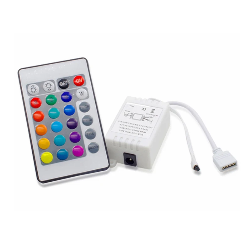 SMD RGB LED Strip Light  3528 10M 600 LEDs RGB LED Tape Tiode Ribbon Flexible 24 44 Key Controller DC12V Adapter Set (8)