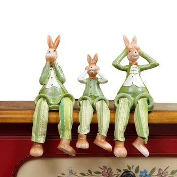 

Family Figurines Resin Crafts Statue Cute Ornaments Sculpture Pastoral Office Hotel Home Living Room Decoration Wedding gifts