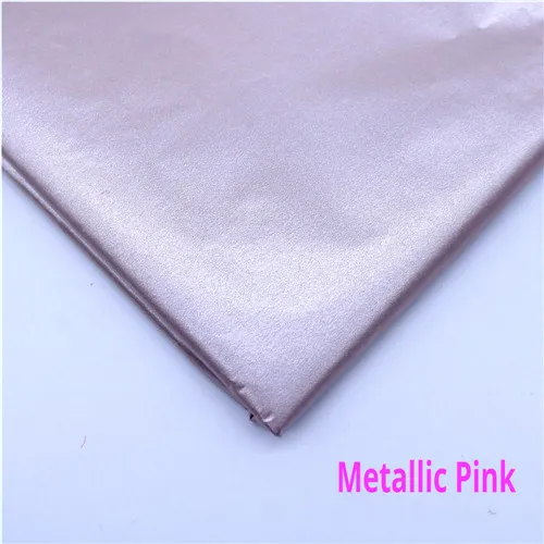 Metallic pink 10 листов/мешок металлического цвета и перламутрового цвета папиросная бумага 50*66 см подарочная упаковка для украшения дома праздничные и вечерние принадлежности для свадьбы - Цвет: Metallic pink