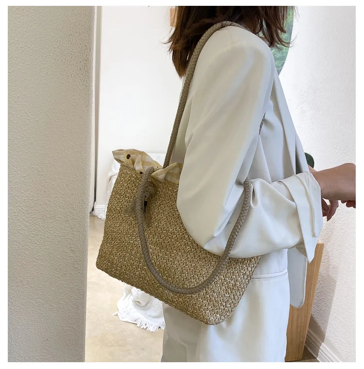 Sac bandoulière femme en paille