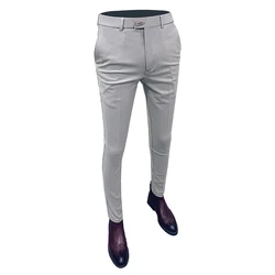 Suit Pants Spring men's Suit Pants Fashion Casual Slim Business Suit Pants men's Wedding Party Work Pants Classic Large Size