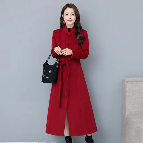 

KMETRAM Woolen Coat Female Jacket Winter Coat Women Clothes 2019 Thicken Long Trench Coat Female Vintage Outwear Abrigo Mujer MY