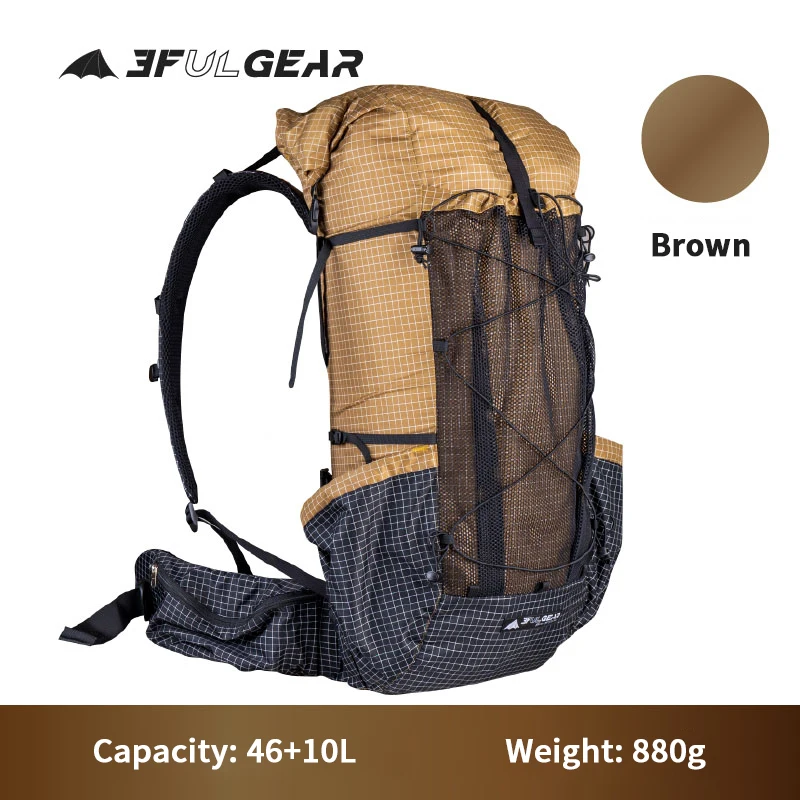 3F UL GEAR QIDIAN Pro Outdoor Backpack 46+10L 880g Ultralight