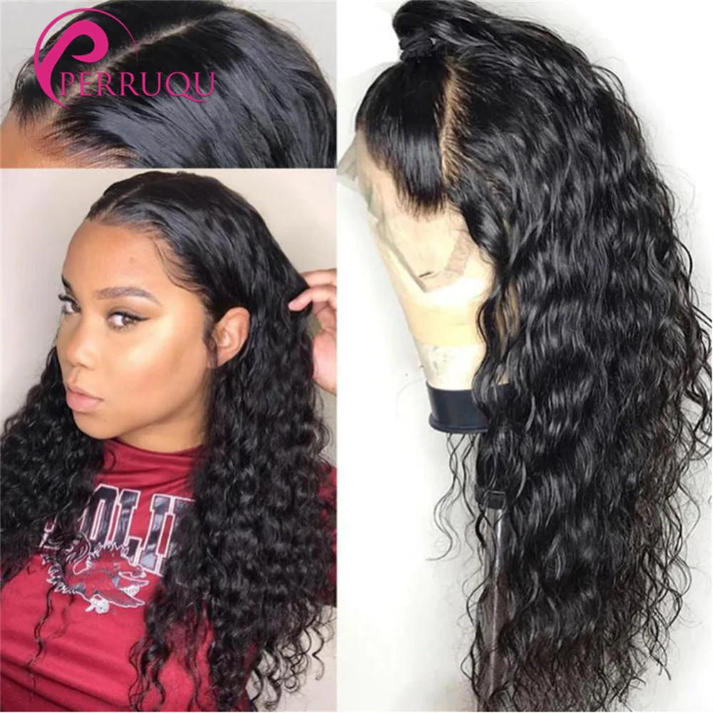 Brazilian Water Wave Wig 13X6 HD Lace Front Human Hair Wigs For Women Perruque 40 Inch Remy Curly 4X4 5X5 6X6 Closure | Шиньоны и