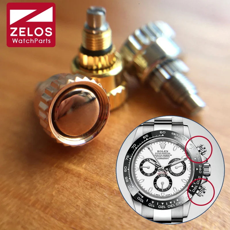 Pulsante Di Spinta In Acciaio Per Orologio Cronografo Automatico Rolex Daytona Rlx