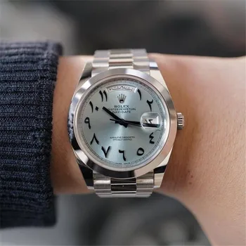 Rolex- Datelog Series-reloj mecánico automático para hombre y mujer, de acero inoxidable, informal, de lujo, regalo para niño, 1474 pedidos