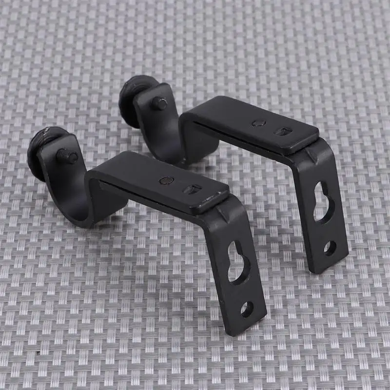 2 pcs Curtain Rod Holder 18-22mm Wall Bracket Drapery Rod Holder for Office Home