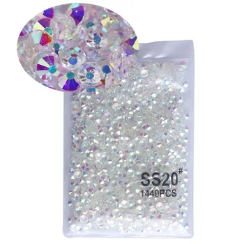 

Swarovsky S3-SS30 Mix Sizes Crystal Clear AB Non Hotfix Flatback Rhinestones Nail Art Rhinestones For 3D Nail Art Decoration