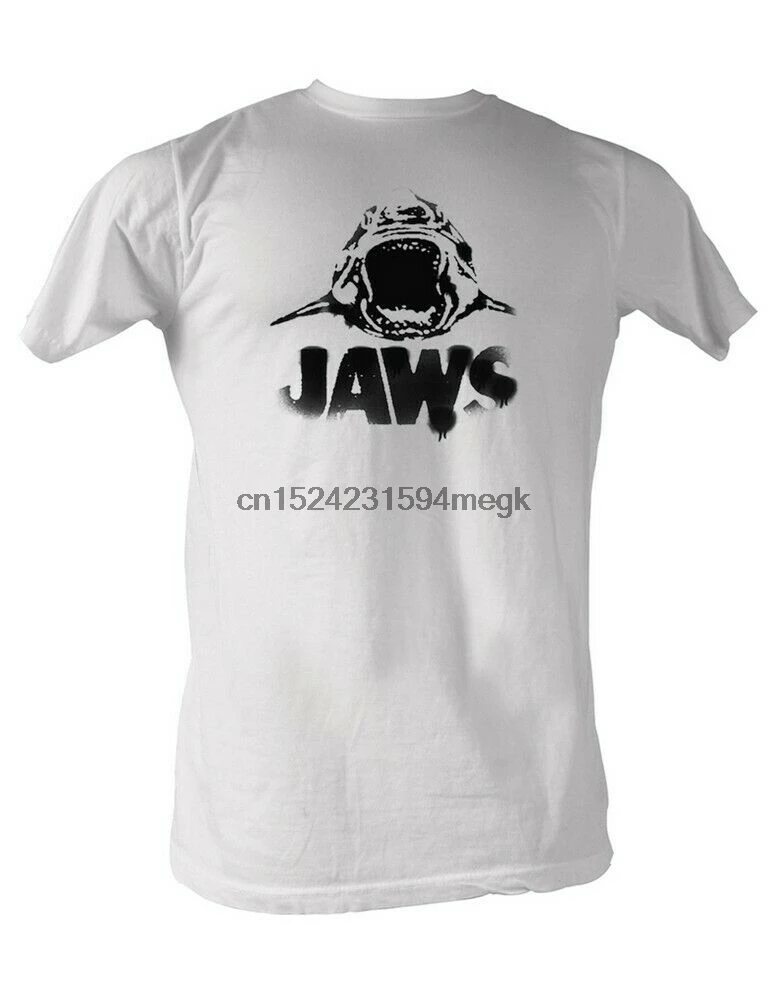 Футболка с надписью Jaws Tall Черная белая футболка логотипом| |