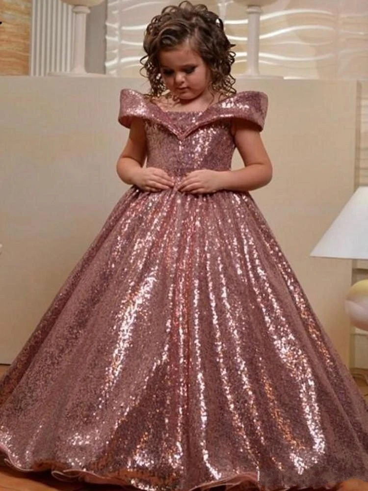 rose gold sequin dress girls