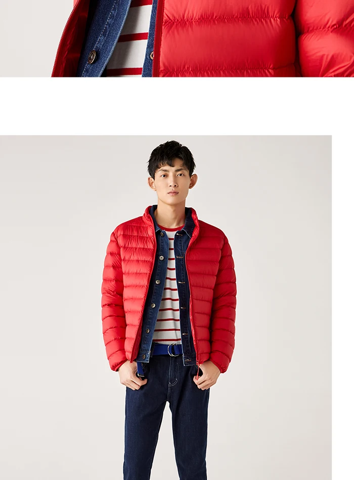 SEMIR, легкий пуховик для мужчин,, зима, новинка, стоячий воротник, короткий, мужской, для взрослых, красивый, Повседневный, куртка, сохраняющая тепло