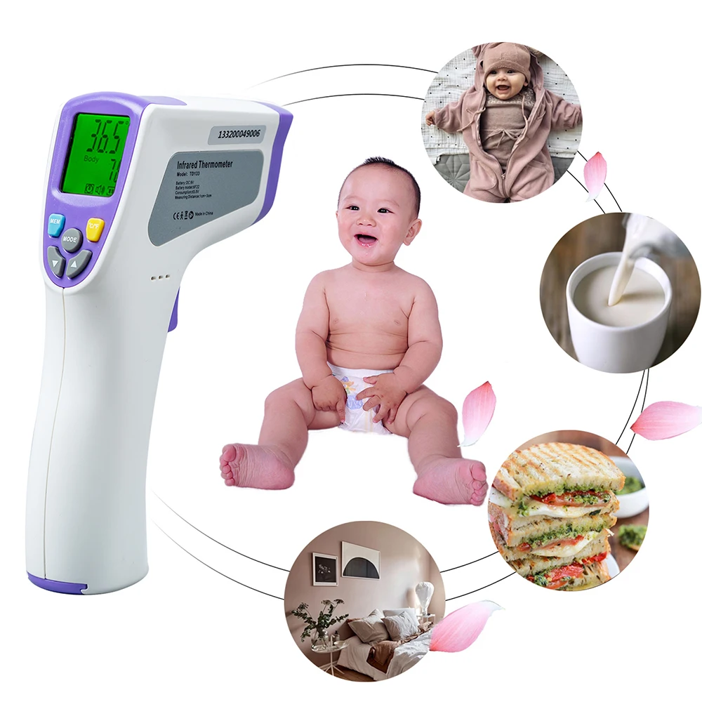 

Baby Thermometer Infrared Digital LCD Body Measurement Forehead Ear Non-Contact Fever Measure Tool IR for Baby Adult