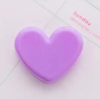 purple Маленькая клипса в виде сердца для девушек, украшение для фото, любовь, клипса, Студенческая тестовая бумага, клипса для купюр, канцелярские скрепки, скрепки для календаря - Цвет: purple