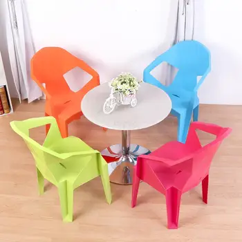 

Thicken adult plastic chair big stalls outdoor creative simple stool backrest dining chair mahjong chair