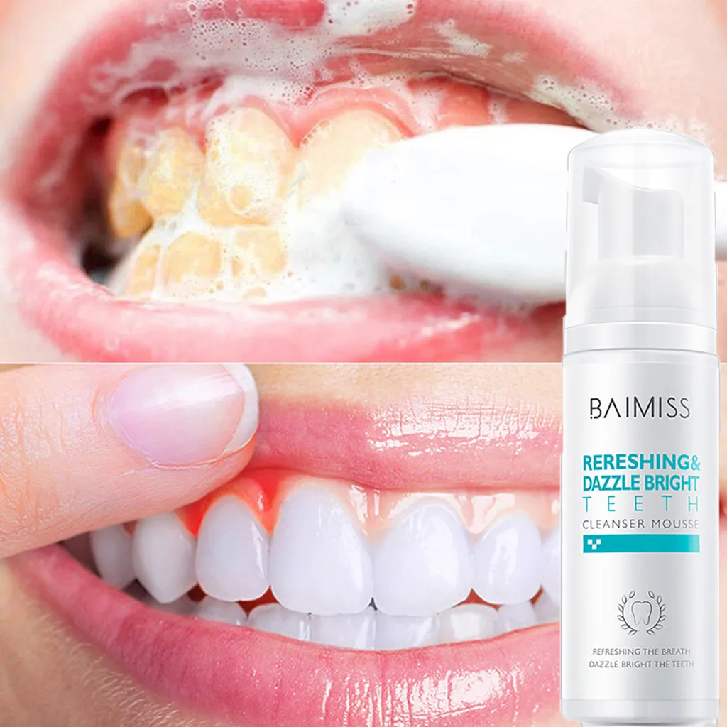 

Tooth Mousse Foam Toothpaste Remove Bad Breath Tooth Stains Fresh Breath Oral Cleaning Care Foam Teeth Whitening Cream #H