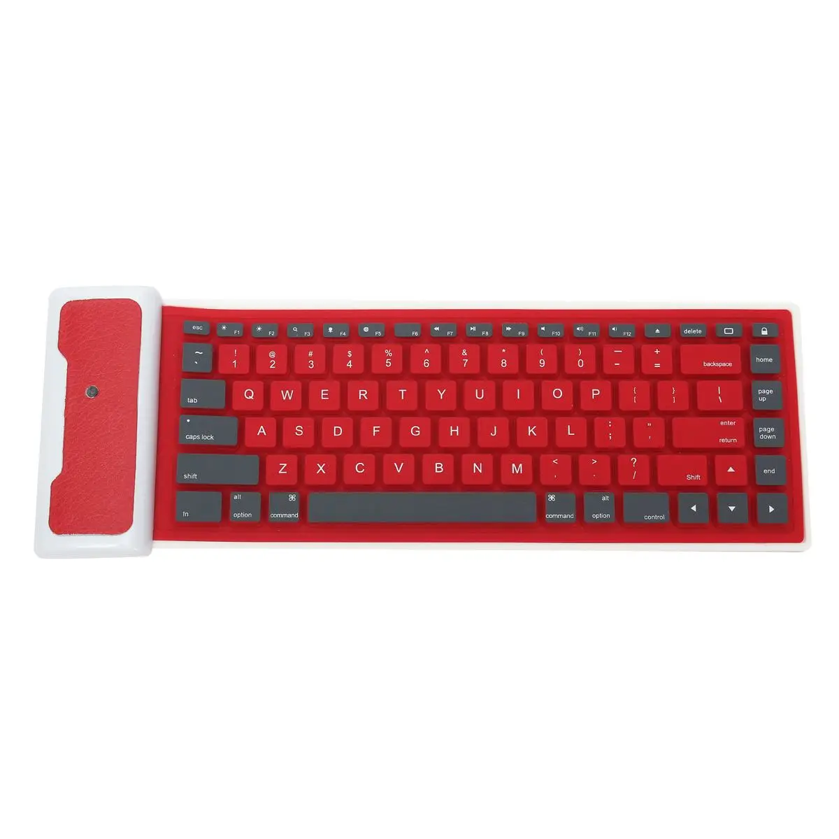 Складная Водонепроницаемая универсальная~ портативная bluetooth~ Беспроводная Мягкая силиконовая клавиатура для ноутбука для iPad новая клавиатура для смартфона - Цвет: Red