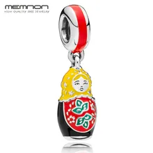 Подвеска в виде матрешки из стерлингового серебра 925 пробы, эмалированные подвески, браслет, ожерелье, подвеска, сделай сам, День матери