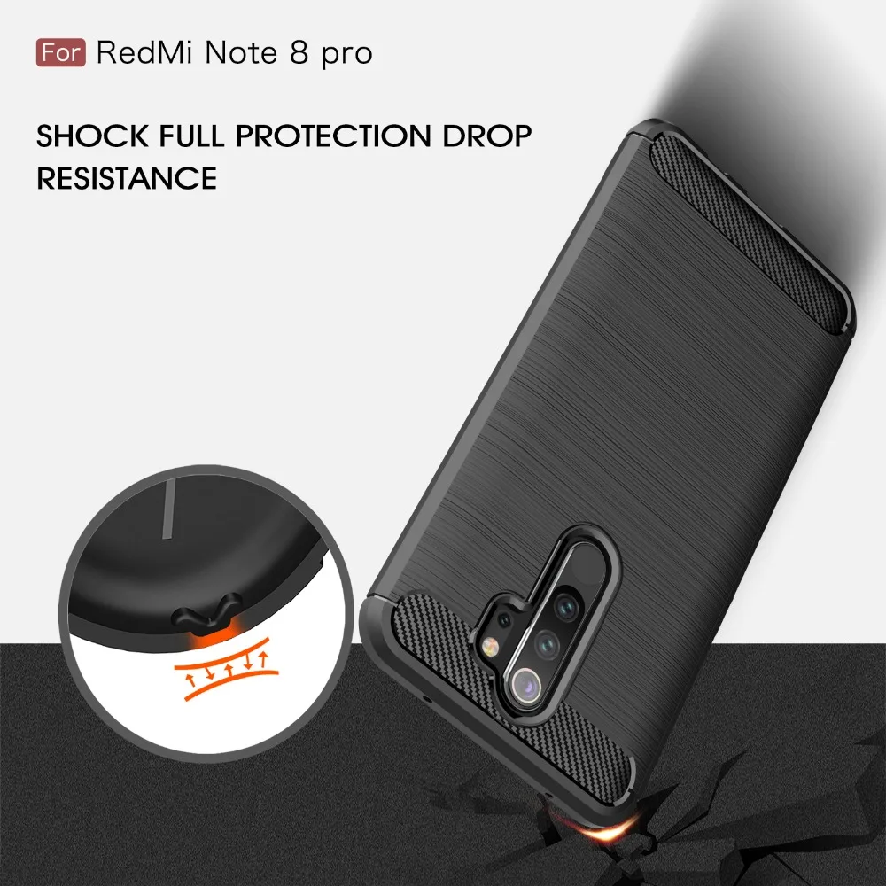Беспроводная зарядка для Xiaomi Redmi Note 8 Pro Qi Беспроводное зарядное устройство+ адаптер приемника usb type C+ Мягкий ТПУ чехол для Redmi Note8 Pro