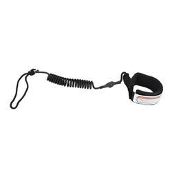 Stand Up Paddle Board 5mm Coiled Spring Leg Foot Rope Surfing Leash For Surfboard Surf Foot Rope / Oar Rope (Black)