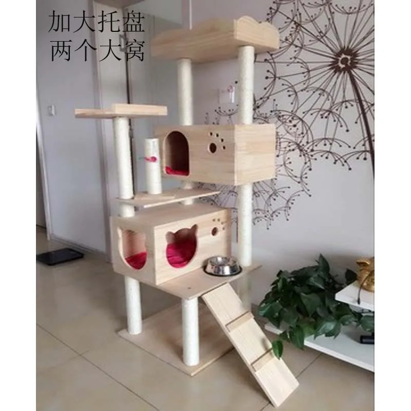 Массивная деревянная рама для скалолазания кошек, игрушка для кошек, колонна для кошачьих деревьев, кошачий наполнитель, деревянная подставка для кошек, скалолазание для домашних животных, кошачья доска для царапин