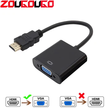 

1080P HDMI to VGA Adapter Converter Male To Famale for PC Laptop TV Box to Projector Displayer HDTV
