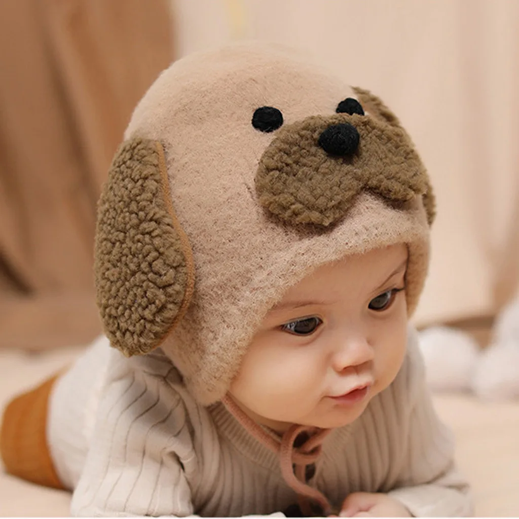 Cute Baby Toddler Hat Winter Warm Caps Cotton Knitted Newborn Hats Infant Girls Beanies Bonnet Accessories | Детская одежда и