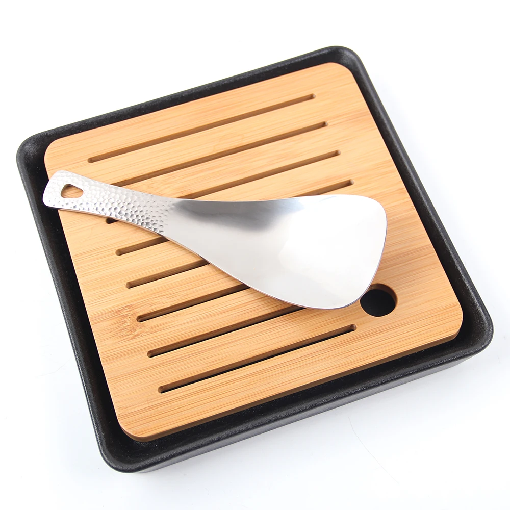 

Hot New Titanium Rice Spoon Flat Outdoor Meal Spoon Cooking Home Kitchen Scoop Paddle Cooking Spatula Hiking Picnic Camping Tabl