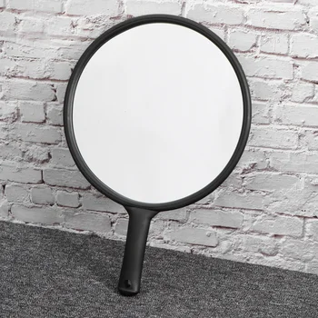 

1Pc Makeup Mirror Handheld Cosmetic Mirror Mirror Single Side Looking Glass (Black)