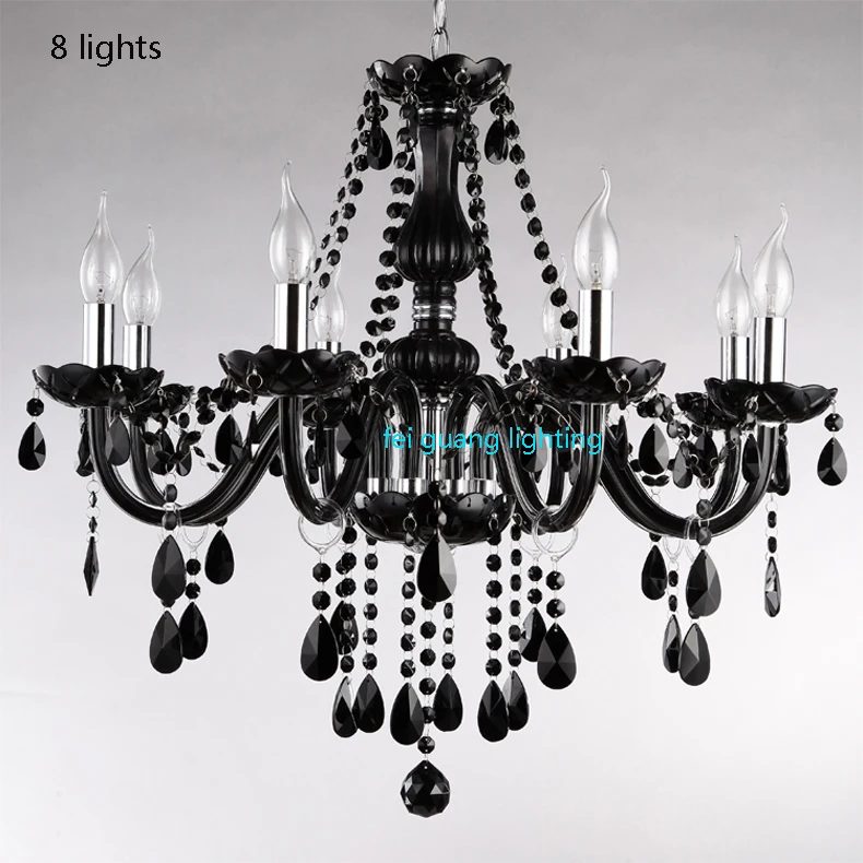 Black Crystal Chandelier Candle Chandelier Glass Chandelier Living Room Restaurant Hotel Chandelierglass Crystals For Chandelier