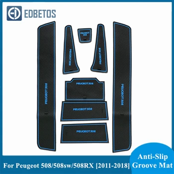 

For Peugeot 508 508sw 508RXH 2011 2012 2013 2014 2015 2016 2017 2018 Interior Accessories For Peugeot 508 Car Door Groove Mat