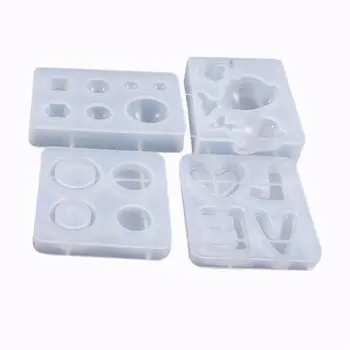 

6 Pcs/set Heart-shaped Irregular Earrings Pendant Mold Crystal Epoxy DIY Dolphin Molds Jewelry Ornaments Making