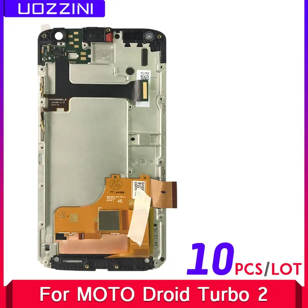 10 шт. 100% ЖК дисплей для Motorola Moto Droid Turbo 2 XT1580 XT1581 XT1585 дигитайзер сенсорного экрана в