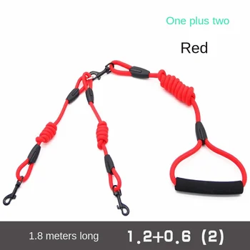 

Dog double-headed traction dog leash one tow two leash dog leash two dogs pet Teddy golden retriever