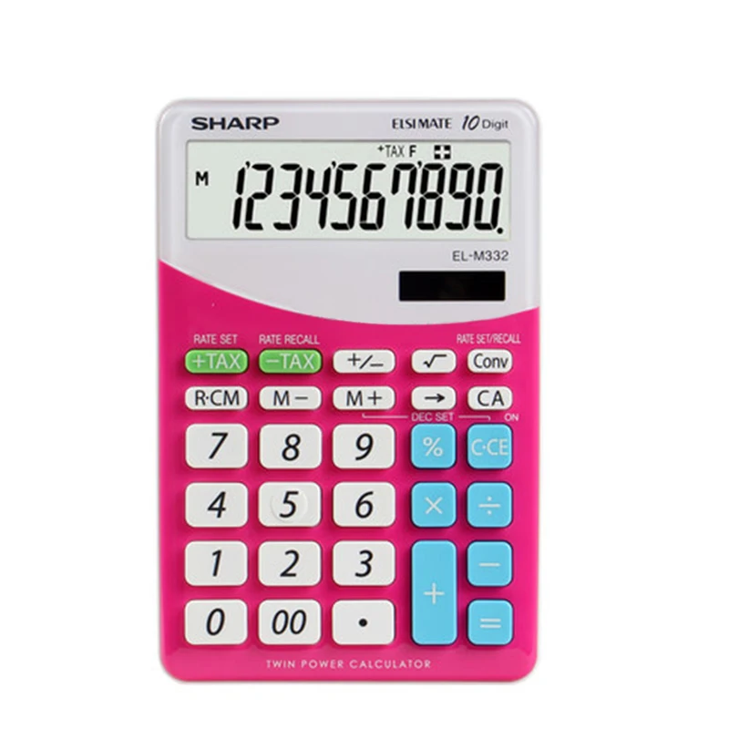 Cor dos Desenhos Sharp Calculadora Desktop Animados Bonito Solar Elm332 Crianças Científica Promocional El-m332 4 - Imagem 3