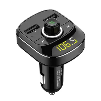 

Bluetooth 4.2 MP3 Player Handsfree Car Kit FM Transmitter Support TF Card U Disk QC2.0 3.1A Fast Dual USB Charger Power Adapter