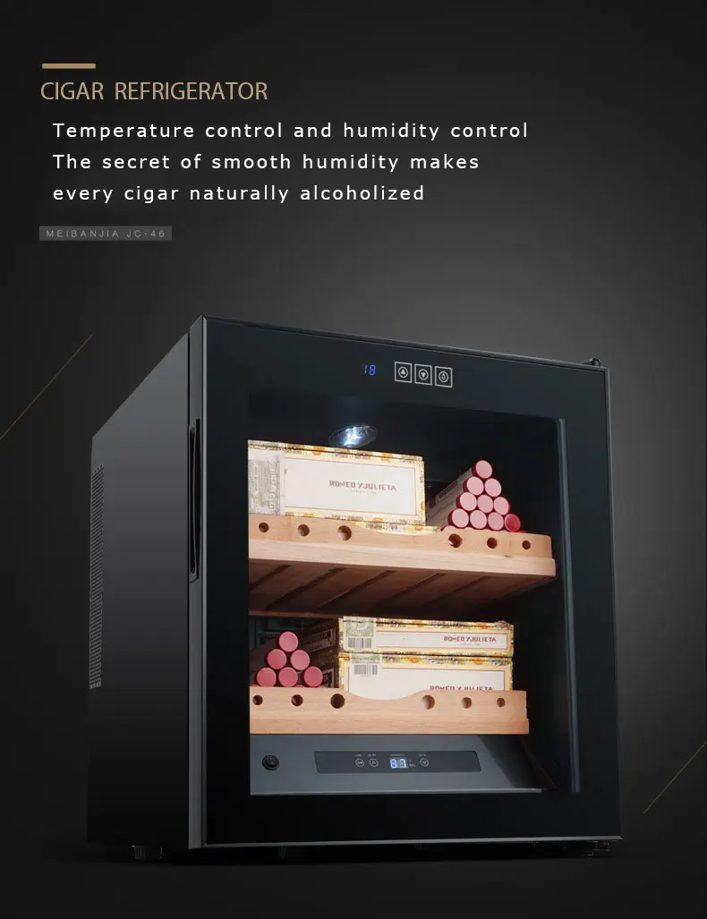 Держатель 200 черный сигарный кулер Humidor кедровая деревянная полка интеллектуальная маленькая Бытовая Регулируемая электрическая морозильная камера