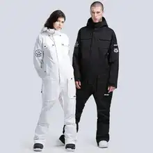GSOU Снежный Женский Мужской цельный лыжный костюм лыжный сноуборд одежда ветрозащитная Водонепроницаемая дышащая унисекс уличная спортивная одежда Новинка