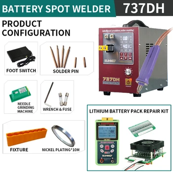 Price 737DH Lithium Battery Assembly Welding Machine 18650 Battery Spot Welding Machine Automatic Induction Spot Welding Lithium